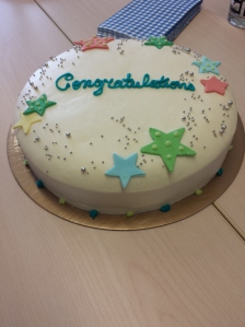 My old lab got me a cake to celebrate!